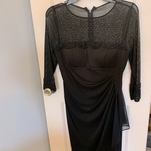 Black knee length formal dress